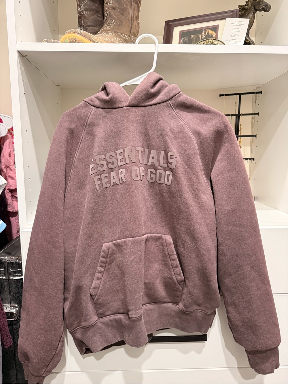 Fear of God ESSENTIALS Dusty Mauve Pullover Hoodie